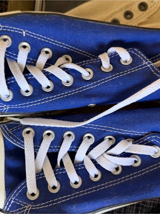 Converse Other - Classic lo-Top Canvas Sneakers in Royal Blue with White Laces